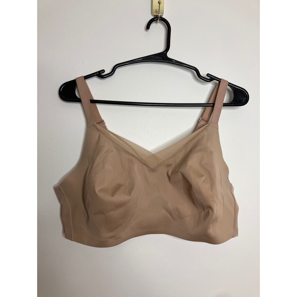 ThirdLove Spacer Bra Women 38D Tan Excellent Wireless Mesh Trim Seamless